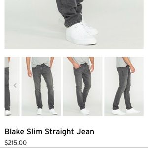 Hudson jeans Voss grey Blake Slim Straight Sz 36